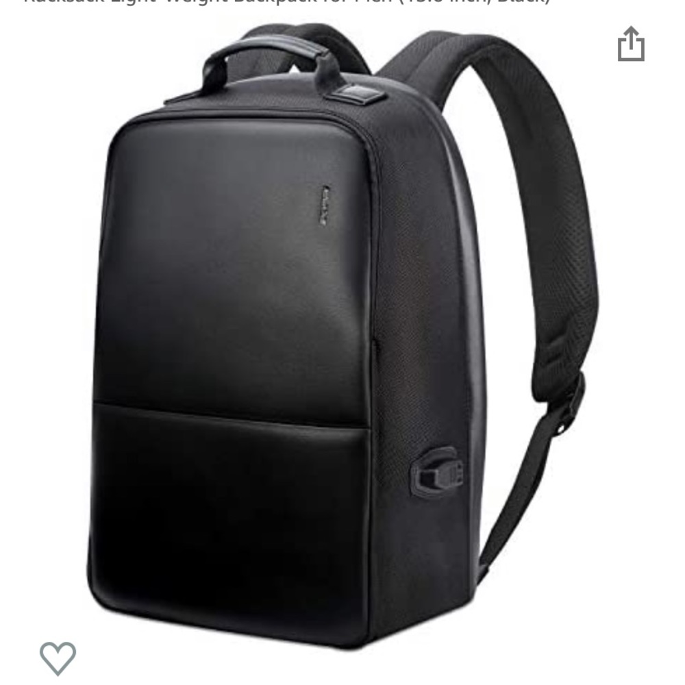 Sleek Black Backpack with USB charger